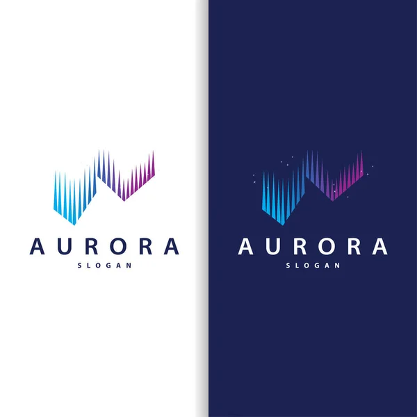 Logo Aurora Light Wave Sky View Diseño Ilustración Templete Abstracto Ilustración de stock
