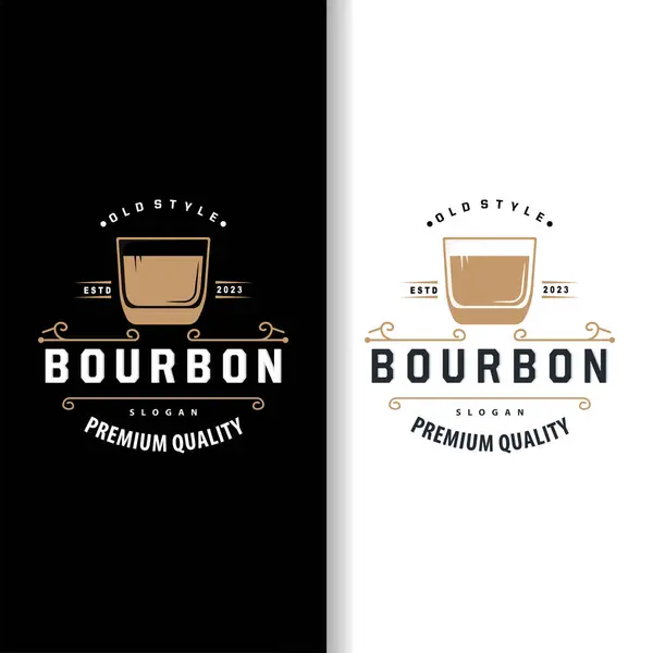 Viski Logosu, İçki Etiketi Tasarımı Eski Retro Vintage Resim Premium Şablonu