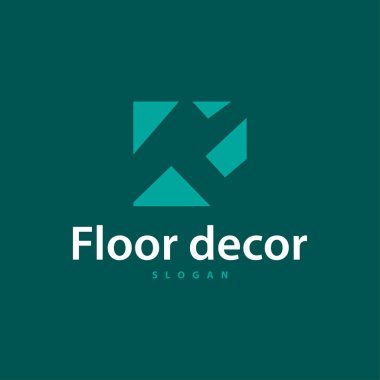 Yer logosu basit soyut tasarım ev dekorasyonu Seramik fayans vektör çizimi