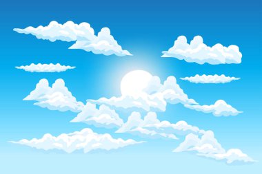 Sky Cloud Background Design Illustration Template Vector Decor Banner And Poster