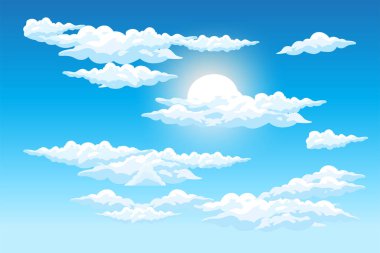 Sky Cloud Background Design Illustration Template Vector Decor Banner And Poster