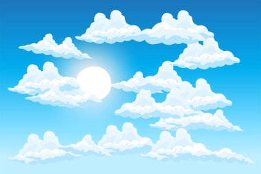 Sky Cloud Background Design Illustration Template Vector Decor Banner And Poster