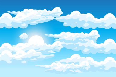 Sky Cloud Background Design Illustration Template Vector Decor Banner And Poster