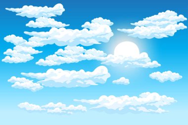 Sky Cloud Background Design Illustration Template Vector Decor Banner And Poster