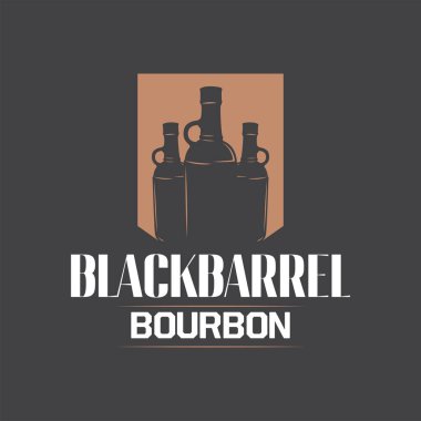 Viski Logosu, İçki Etiketi Tasarımı Eski Retro Vintage Resim Premium Şablonu