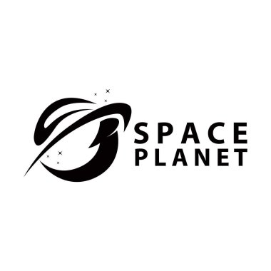 Uzay logosu modern tasarım gezegen şablonu basit çember ilham modeli