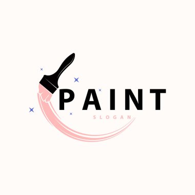 Renkli zarif vektör şablonuyla basit duvar fırçası tasarımını boya