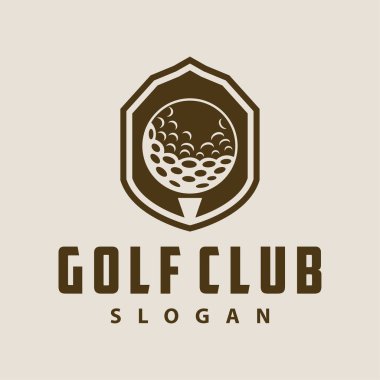 Golf logosu illüstrasyon tasarımı golf turnuvası takım spor şablonu.