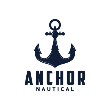 Denizci gemisi vektör sunucusu logosu basit minimalist tasarım sunucusu illüstrasyonu basit deniz sembolü şablonu