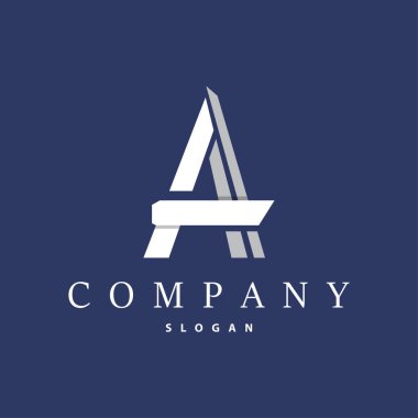 En Küçük Harf Logosu, Modern ve Lüks Geometrik Tasarım, Simge Vektör Şablonu