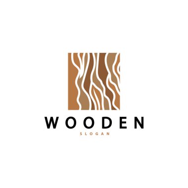 Ağaç Logosu, Ahşap Fiber Kabuk Vektörü, Ağaç Gövdesi İlham Alma Çizimi Tasarımı