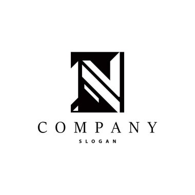 Asgari Başlangıç N Harfi Logosu, Modern ve Lüks Tasarım Simge Vektör Şablonu