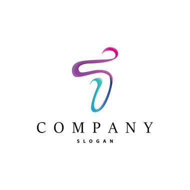 İlk T Harfi Alfabesi Logosu Modern ve Lüks Tasarım Simge Vektör Şablonu