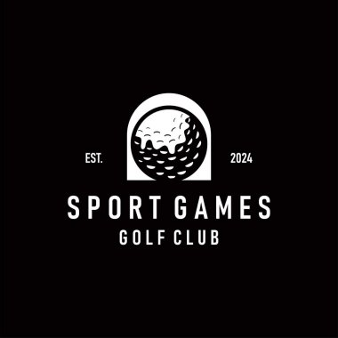 Golf logosu illüstrasyon tasarımı golf turnuvası takım spor şablonu.