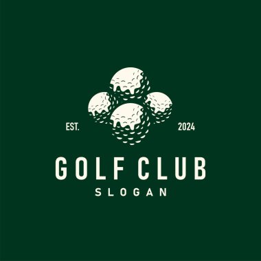 Golf logosu illüstrasyon tasarımı golf turnuvası takım spor şablonu.