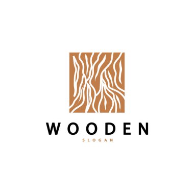 Ağaç Logosu Tasarım Şablonu Basit Ağaç Gövdesi Kabuğu Tabakası