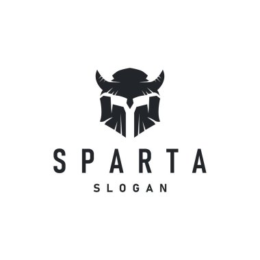 Spartan Logosu Silueti Savaşçı Şövalye Asker Yunan, Basit Minimalist Zarif Ürün Tasarımı