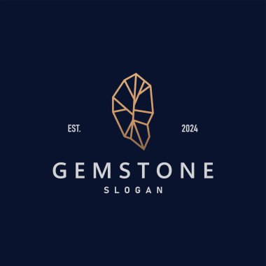 Gemstone Mücevher Logosu, Tasarım Vektörü Şablonu Sembol Çizimi