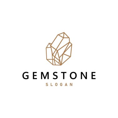 Gemstone Mücevher Logosu, Tasarım Vektörü Şablonu Sembol Çizimi