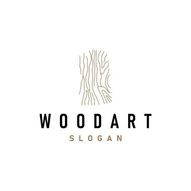 Marangoz ahşap logo tasarımı siluet vintage ahşap iş araçları balta ve ahşap basit illüstrasyon şablonu