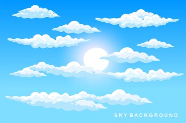 Cloud Background Design, Sky Landscape Illustration, Decoration Vector, Banners And Posters