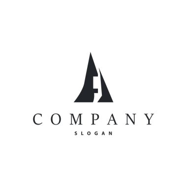 En Küçük Harf Logosu, Modern ve Lüks Geometrik Tasarım, Simge Vektör Şablonu