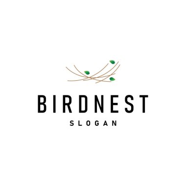 Kuş Yuvası Logosu, Kuş Evi Sığınma Vektörü, Modern Satır Tasarım Minimalist Biçimi, Sembol Şablonu Simgesi Simgesi Simgesi Simgesi Simgesi Simgesi