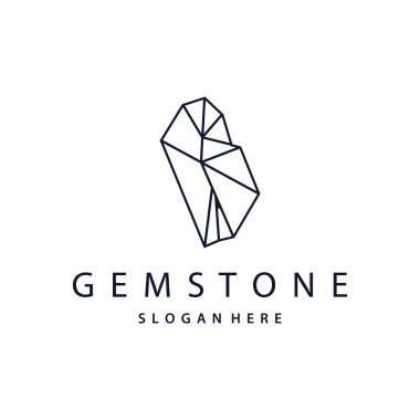 Gemstone Mücevher Logosu, Tasarım Vektörü Şablonu Sembol Çizimi