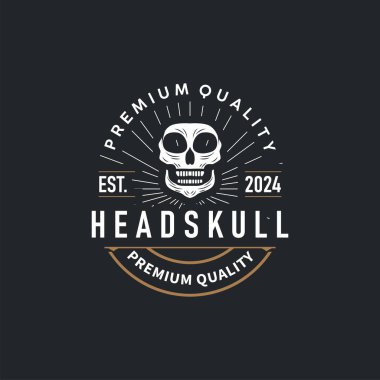 kurukafa logosu basit tasarım antika korsan amblemi çizim şablonu