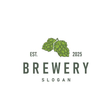 Zarif konsept bira fabrikası logosu el sanatları bira şablonları antika kimlikler bira fabrikası, viski içeceği, bar, kafe, restoran.
