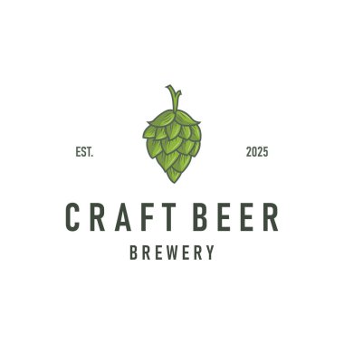 Zarif konsept bira fabrikası logosu el sanatları bira şablonları antika kimlikler bira fabrikası, viski içeceği, bar, kafe, restoran.