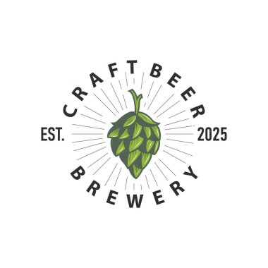 Zarif konsept bira fabrikası logosu el sanatları bira şablonları antika kimlikler bira fabrikası, viski içeceği, bar, kafe, restoran.