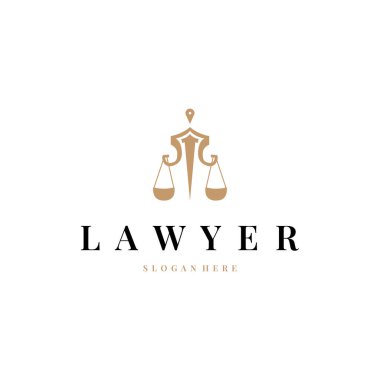 Adalet logosu tasarımı sembolü avukat mahkemesi ölçeği tasarımı basit minimalist hukuki semboller tasarımı
