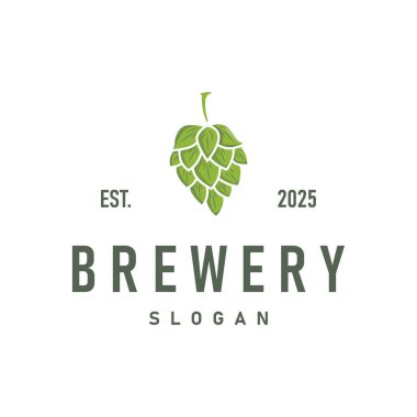 Zarif konsept bira fabrikası logosu el sanatları bira şablonları antika kimlikler bira fabrikası, viski içeceği, bar, kafe, restoran.
