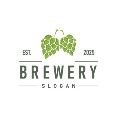 Zarif konsept bira fabrikası logosu el sanatları bira şablonları antika kimlikler bira fabrikası, viski içeceği, bar, kafe, restoran.