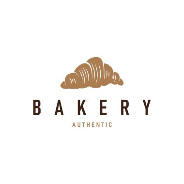 Lezzetli ve lezzetli ekmek logosuna sahip yiyecek konsepti basit bir minimalist logo ve modern ekmek silueti şablonu resimli ürün mağazası, restoran, bar illüstrasyonu veya poster şablonu
