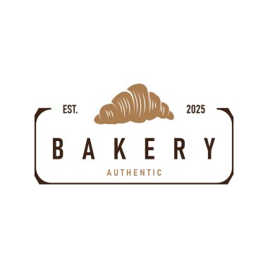 Lezzetli ve lezzetli ekmek logosuna sahip yiyecek konsepti basit bir minimalist logo ve modern ekmek silueti şablonu resimli ürün mağazası, restoran, bar illüstrasyonu veya poster şablonu