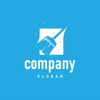 cleaning logo design with cleaning equipment concept, minimalist simple cleaning service symbol, clean house service, modern template illustration, product, business or service brand symbol