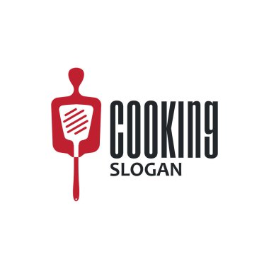 Aşçı şapkası ikonuyla yemek pişirme logosu ve restoran, bar, kafe, yemek şirketi için yemek pişirme ekipmanları silueti sembolü, poster ya da ticari markalar için resim çizimi gibi basit, zarif bir siluet tasarımı.