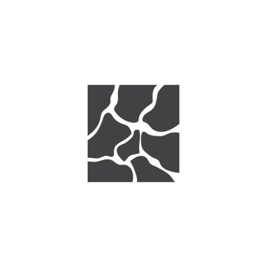 Doğal taş logosu konsepti nehir taşlarının doğa yığını basit minimalist sembol illüstrasyon ürünü marka şablonu