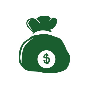 Basit bir konsept tapınak ikonu tasarımı ile para logosunun silueti finansal sembol tasarımı