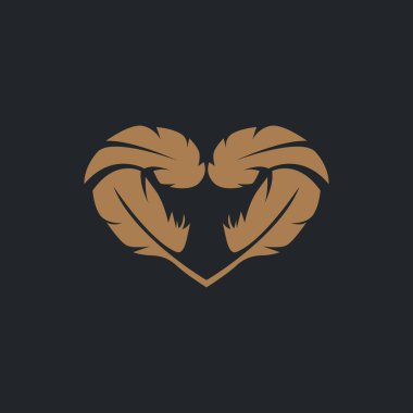 Basit minimalist zarif logo tüyü hayvan kürkü illüstrasyon sembolü marka ürün işi