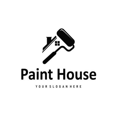 Resim tasarımı logosu boya fırçası sıvı boya renkli ve eşsiz premium simge simgesi