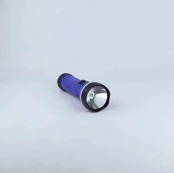 Синий Фонарик Изолированный Белом Фоне — стоковое фото