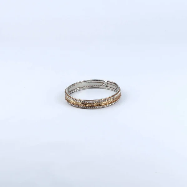 gold bracelet isolated on a white background