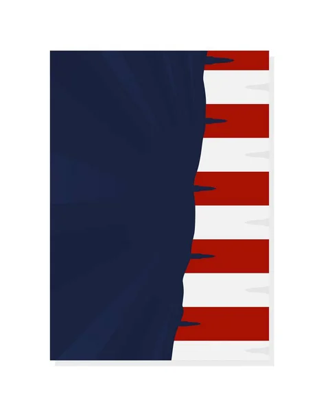 Cartel American National Holiday Plantilla Diseño Portada Adecuado Para Ser — Vector de stock