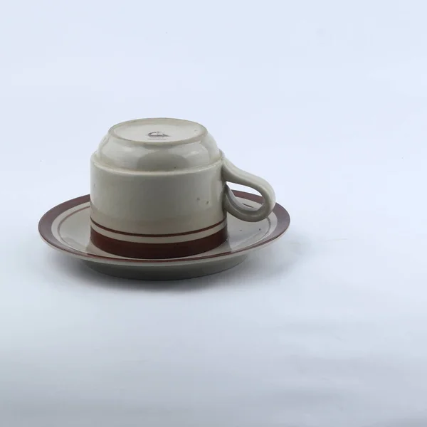 Керамічна Чашка Ізольована Білому Фоні — стокове фото