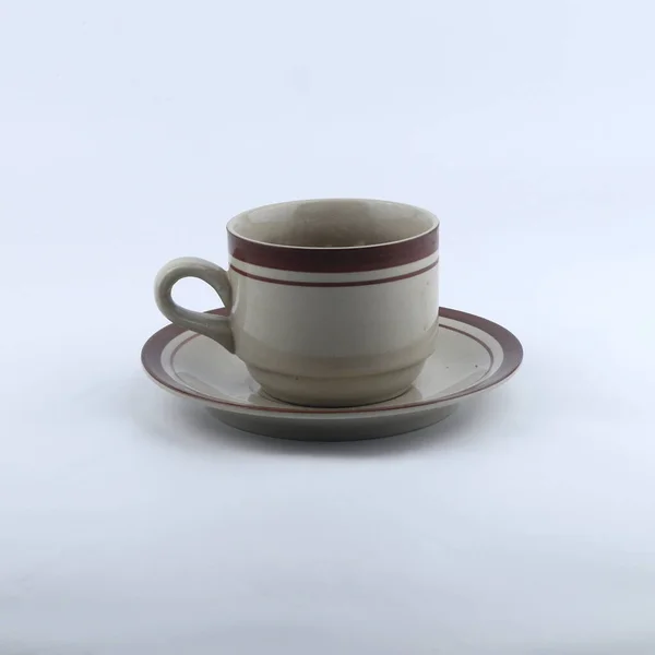 Керамическая Чашка Белом Фоне — стоковое фото