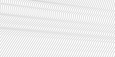 Soyut dalgalı arka plan. Beyaz üzerine ince çizgi