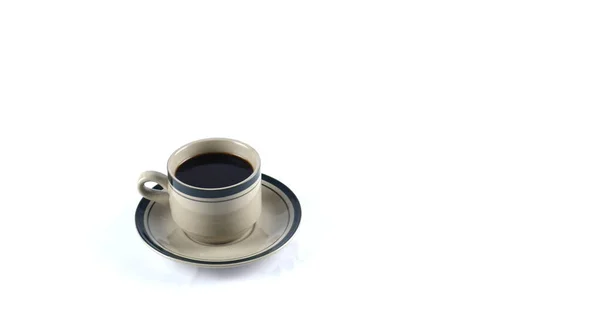 Beyaz Arka Planda Bir Fincan Sade Kahve Kopyalama Alanı — Stok fotoğraf